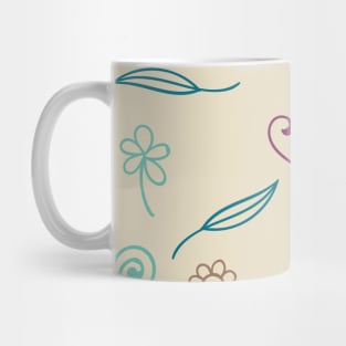 Floral Wine Pattern | Cream Mug